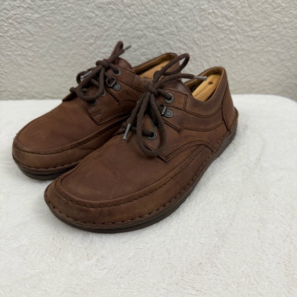 Birkenstock Memphis Shoes Women’s 8 Brown Suede Leather Lace Up - Picture 1 of 12